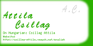 attila csillag business card